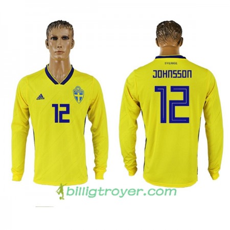 Billige Fotballdrakter Sverige Johnsson 12 VM 2018 Hjemmedraktsett Langermet